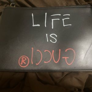 Authentic Gucci Ghost clutch bag